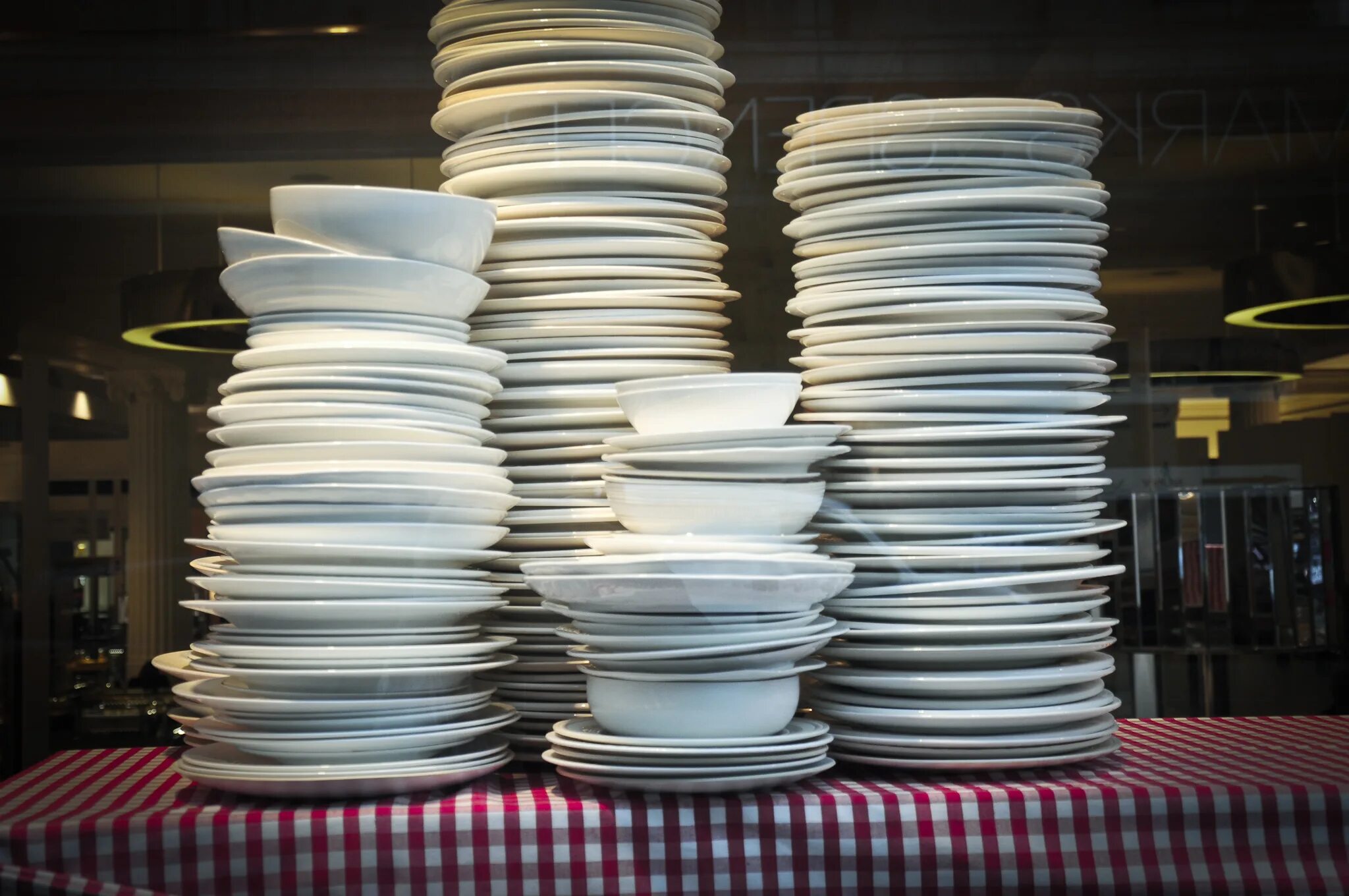 Pile of dishes. Pile of Dirty dishes. Wash the dishes. Clean dishes.