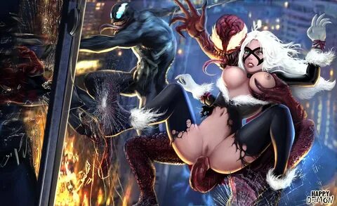 Slideshow black cat spider-man hentai.