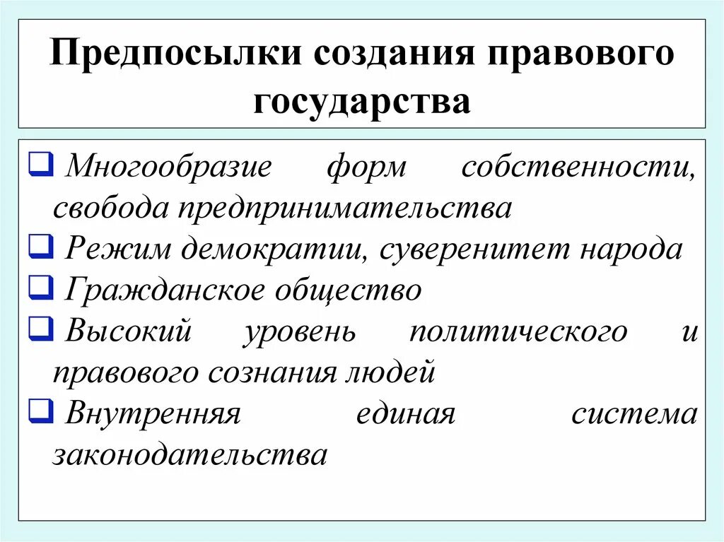 Правовым государством является государство. Предпосылки формирования правового государства. Предпосылки появления правового государства. Предпосылки построения правового государства. Причины возникновения правового государства.