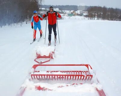 Подготовка трассы для лыжных гонок