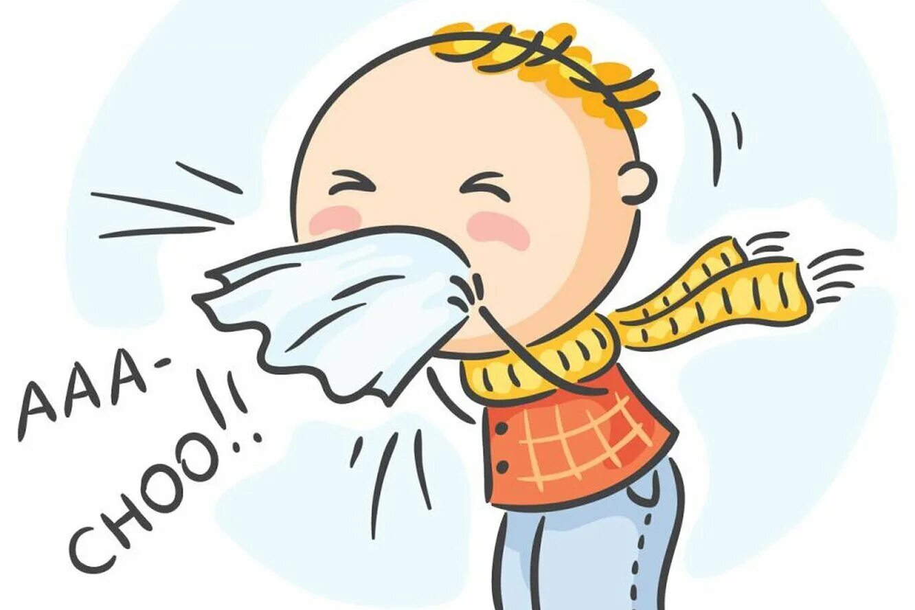 Sick рисунок. He ill. чихает рисунок. Sick рисунок. заболел ребенок в кровати.