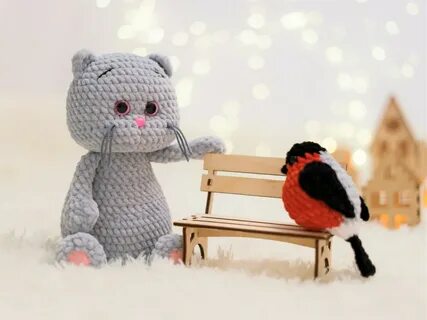 Плюшевые коты связать