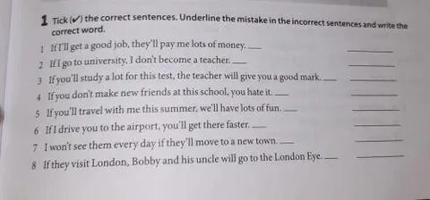 Choose and underline the correct option