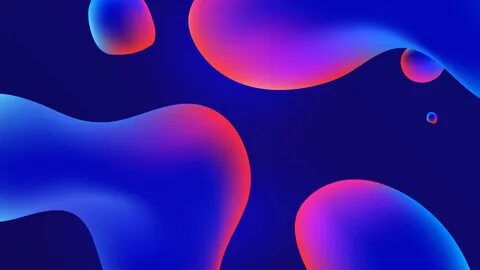 Download Wallpaper 1920x1080 Digital art, neon, bubbles, abstract, gradient, Full HD, HDTV