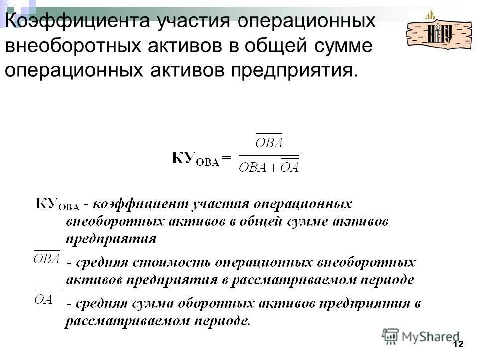 Коэффициент операционных активов. Показатели внеоборотных активов. Управление внеоборотными активами предприятия. Коэффициент участия внеоборотных активов. Анализ оборотных активов анализ внеоборотных активов