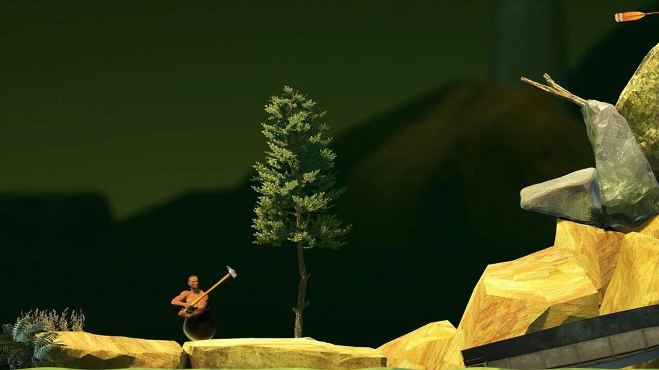 Getting over it спидран. Игра геттинг овер. Игра getting over it with Bennett Foddy. Getting over it with Bennett Foddy. Игра в котле с кувалдой.