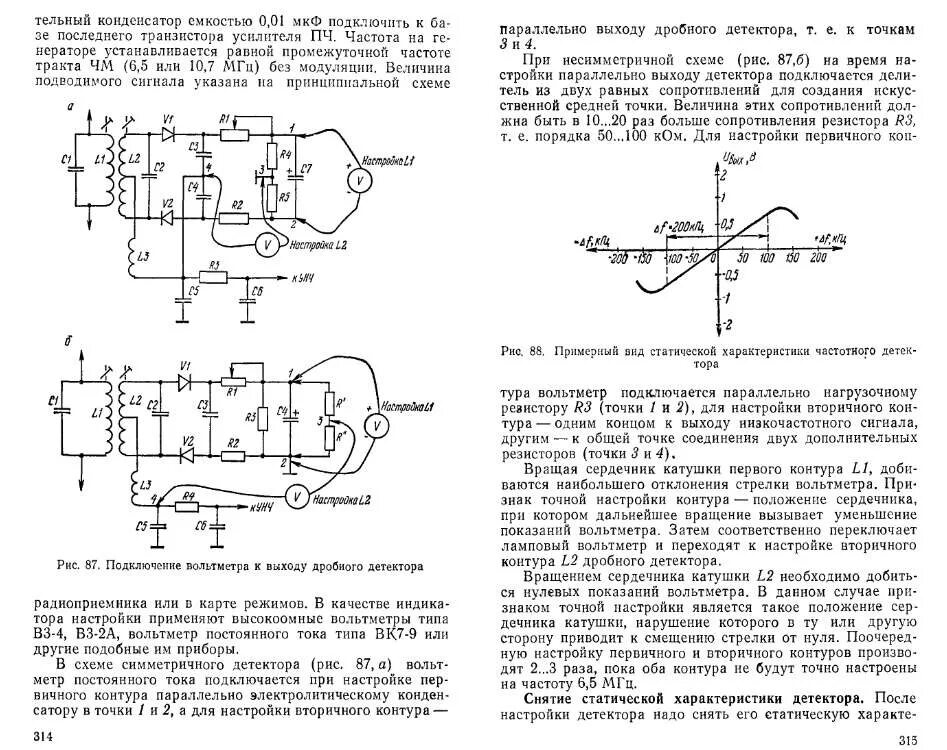 10.7 МГЦ усилитель напряжения. Несимметричный дробный детектор. Схема дробного частотного детектора. Схема УПЧ С переменной полосой пропускания. На какую частоту настроен контур