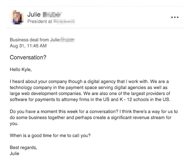 When have you received the email. I receive you receive шаблон.