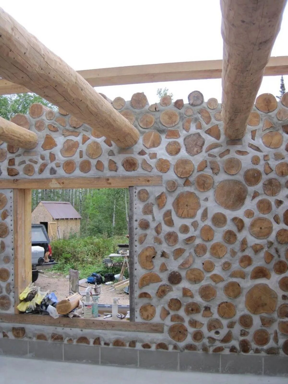 Дом из дров своими руками. Глиночурка дом технология. баня cordwood. cordwood технология. глиночурка сарай.