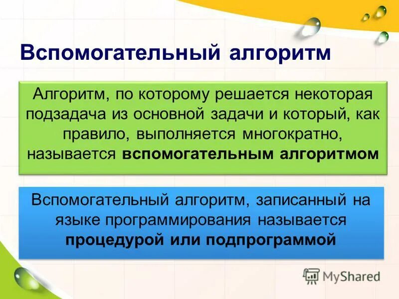 Вспомогательный алгоритм на языках программирования называется. Вспомогательный алгоритм на языках программирования называется. Понятие вспомогательного алгоритма. Это алгоритм по которому решается некоторая подзадача. Запись вспомогательных алгоритмов на языке программирования.