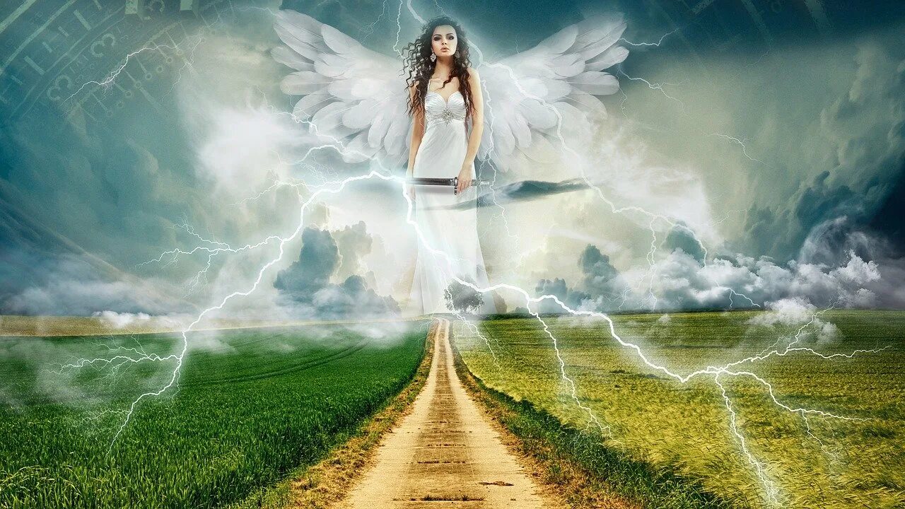 Одиночество души. Женская сила и энергия. Девушка в облаках. Спокойствие фэнтези. Прикосновение души.