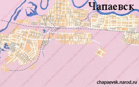 Чапаевск на карте самарской