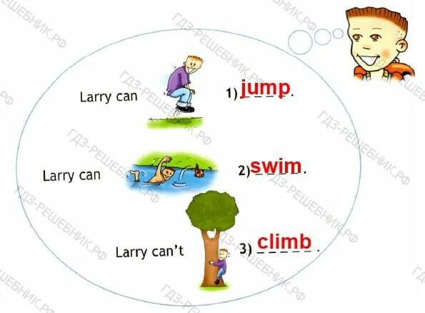 Larry can. Read and complete Larry can 2 класс. Larry can Swim. Larry can Swim 2 класс.