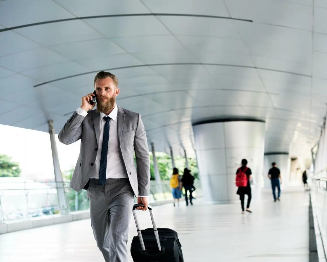 Is on business trip