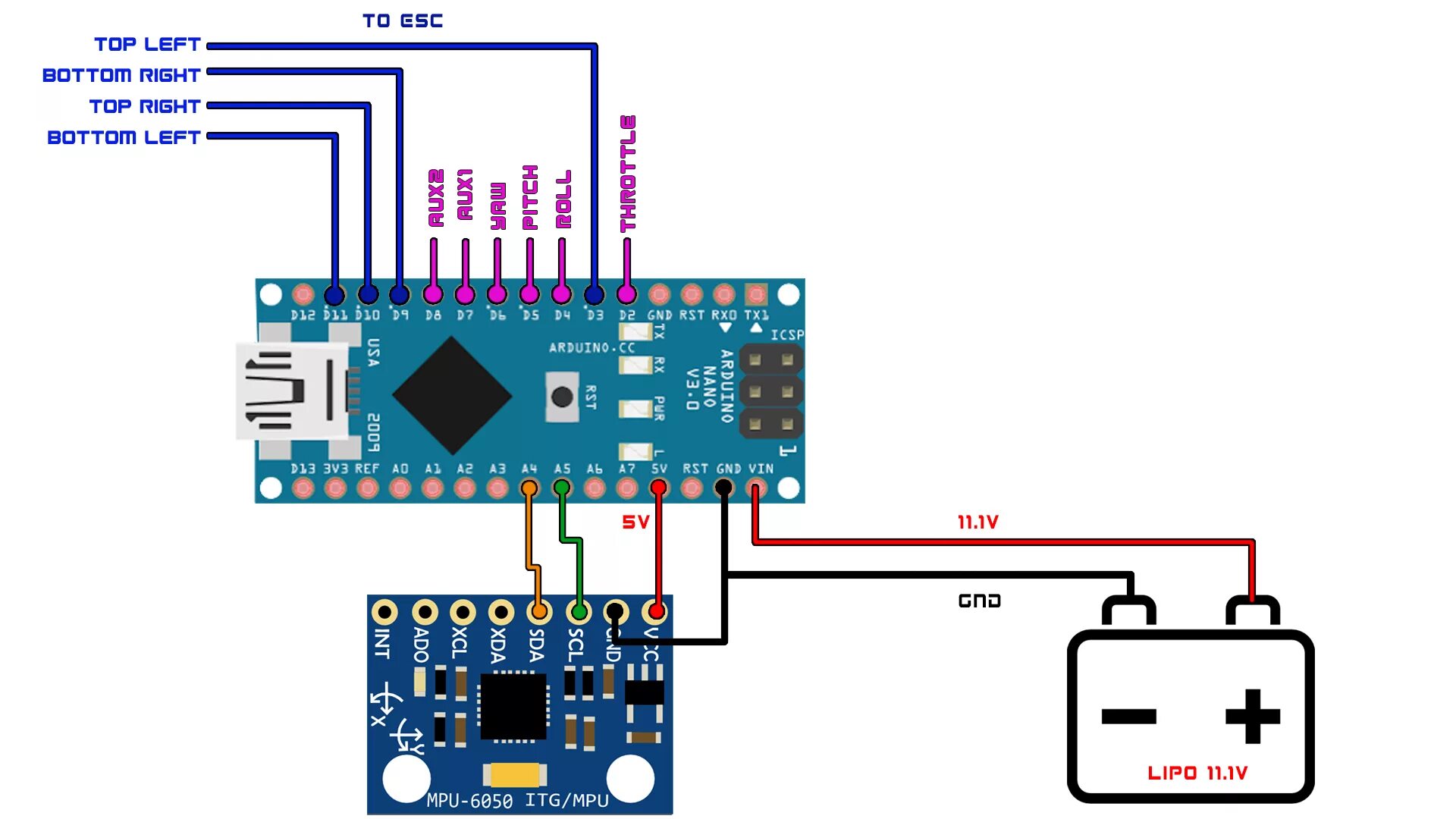 Схема подключения ардуино нано. Полетный контроллер на ардуино нано. arduino uno схема. полётный контроллер для квадрокоптера на ардуино. полётный контроллер для квадрокоптера схема.