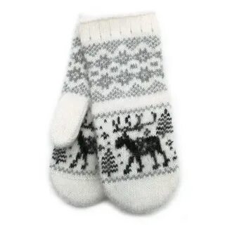 Варежки шерстяные женские