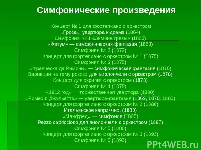 5 примеров симфонических произведений