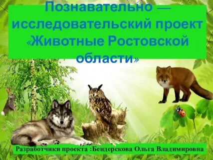 Исследовательский проект животные