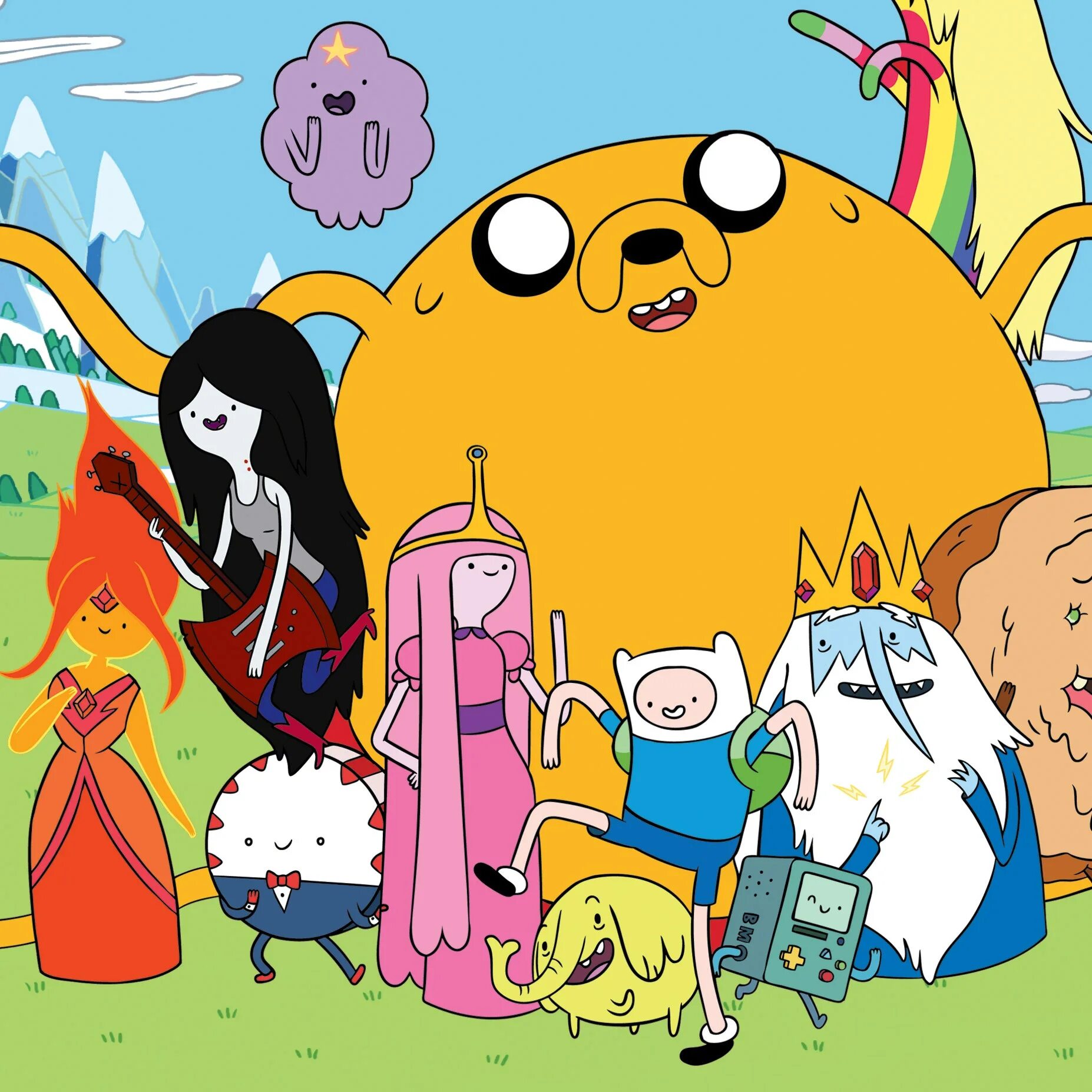 Время приключений герои. Мультфильм адвенчер тайм. Cartoon network адвентуре тайм. Принцесса пупырка и джейк. Герои эдвенчер тайм.