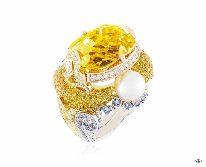 Кольцо Ван Клиф с желтым бриллиантом. Коллекция Ван Клиф. Van Cleef Arpels ювелирные украшения. Кольцо van Cleef с бриллиантами.