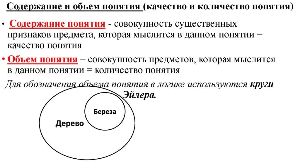 В чем состоит различие понятий жизненная. Объем понятия в логике. Содержание и объем понятия логика. Объем и содержание в логике. Объем в логике пример.