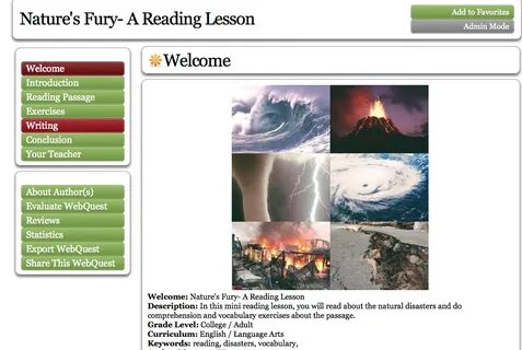Disaster reading