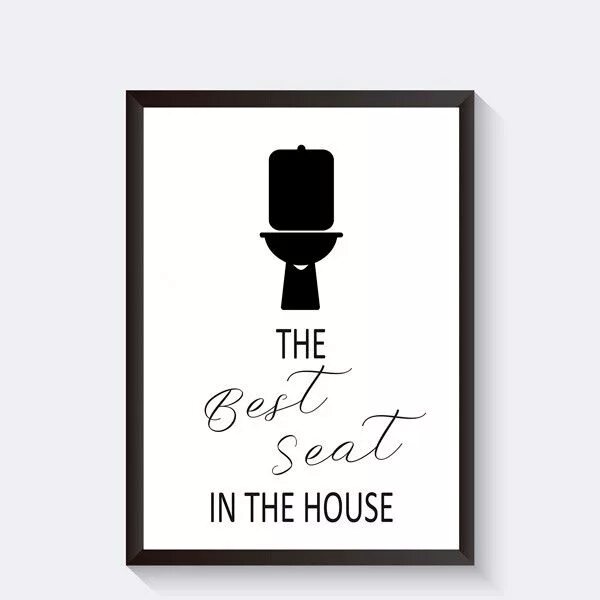 COLORFULBOY Toilet Room Wall Art Canvas Painting Black White Posters And Prints 