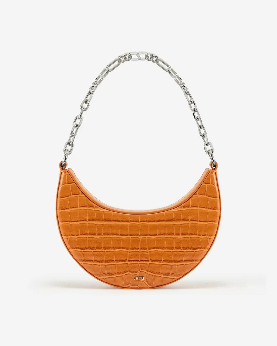 Jw pei. Jw pei сумка. оранжевая сумка на цепочке. сумка круглая оранжевая. half moon bag.