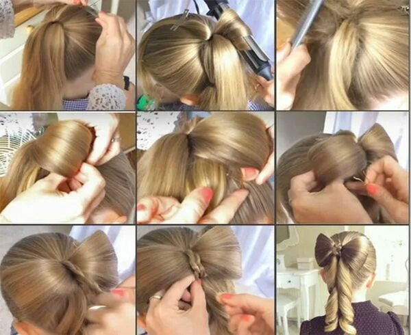 Hair Bow Inspiration Easy hair bows, Diy wedding hair, Bow hairstyle