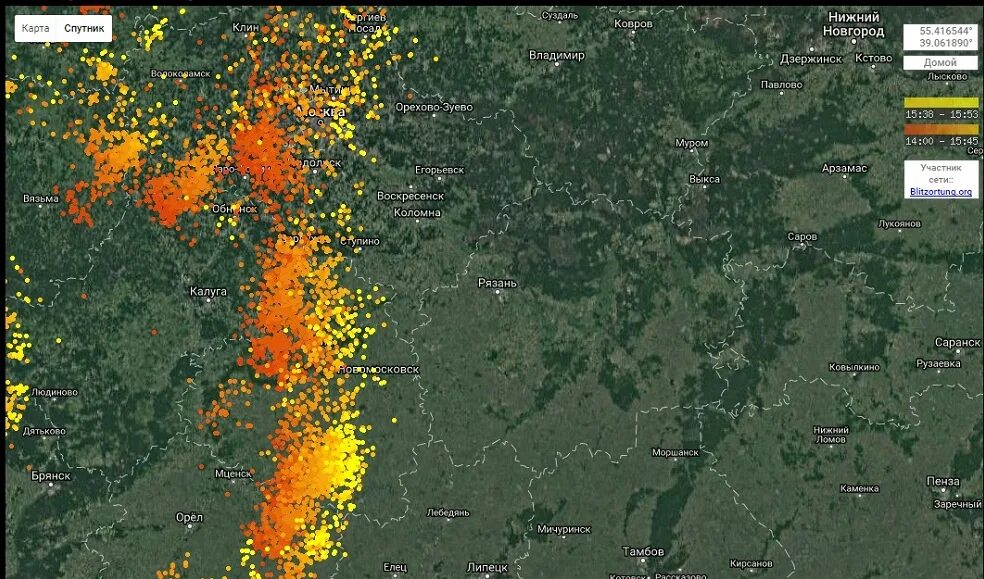 Грозопеленгатор. Карта гроз. Сеть грозопеленгаторов. Карта гроз в реальном времени. Грозы в реальном времени на карте