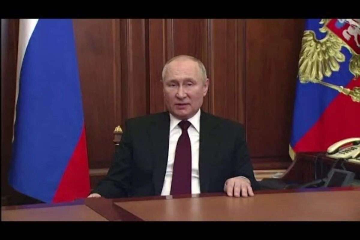 Прямой эфир президента первый канал. Обращение Путина. Речь Путина 21.02.2022. Речь Путина 22 февраля 2022.