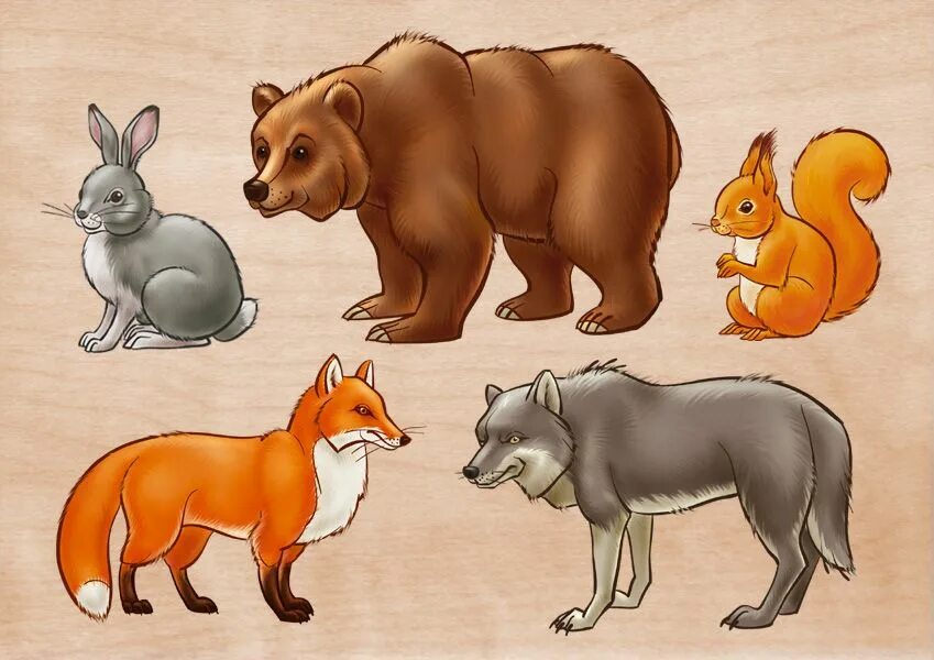 Заяц волк лиса это. Дикие животные для детей. Лесные животные для малышей. Изображения диких животных для детей. Лесное животное.