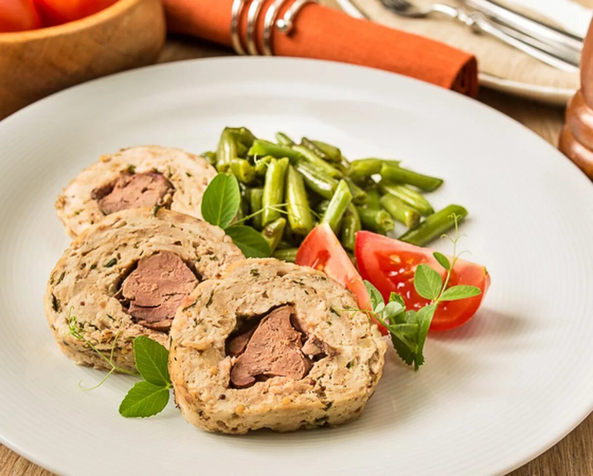 Куриные рулетики с куриной печенью