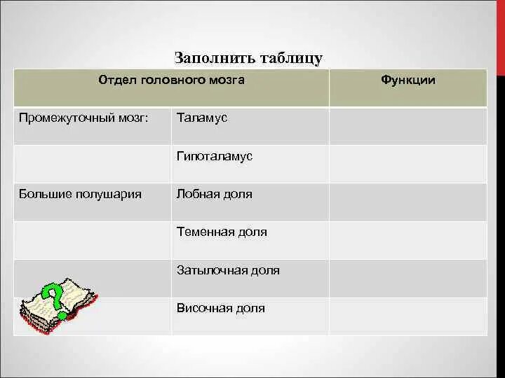 Таблица отдел головного мозга и функции промежуточный мозг. Промежуточный мозг таблица. Отделы промежуточного мозга таблица. Промежуточный мозг строение и функции таблица. Заполните таблицу функции отделов головного мозга