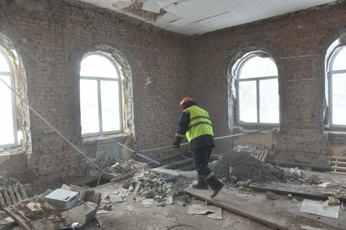 Ремонт омской школы № 15 успешно продолжается Последние Новости Омска и Омской о