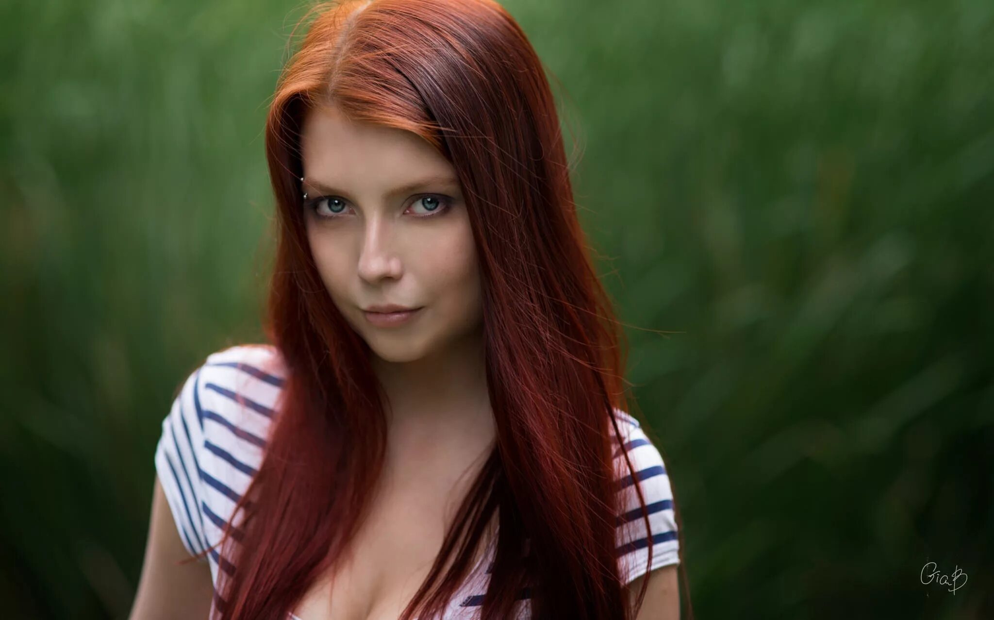 Blacked red hair