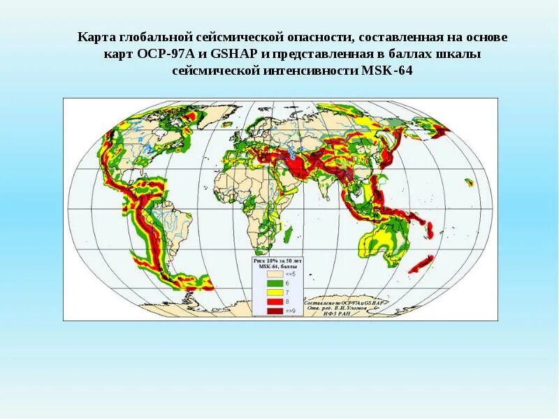 Страны которые находятся в сейсмоопасной зоне. Сейсмические зоны Евразии. Карта ОСР-97.
