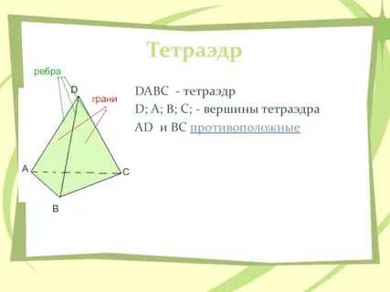 В тетраэдре dabc все ребра равны a