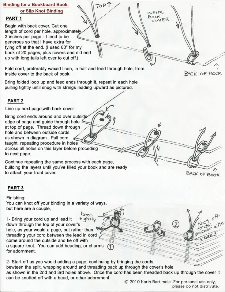 Binding Strings. Picture for Binding. Cut and over techniques. Binding method