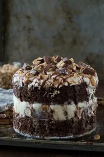 Ice cream chocolate cake