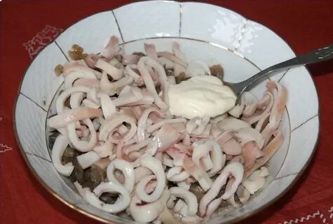 Кальмар с майонезом рецепт