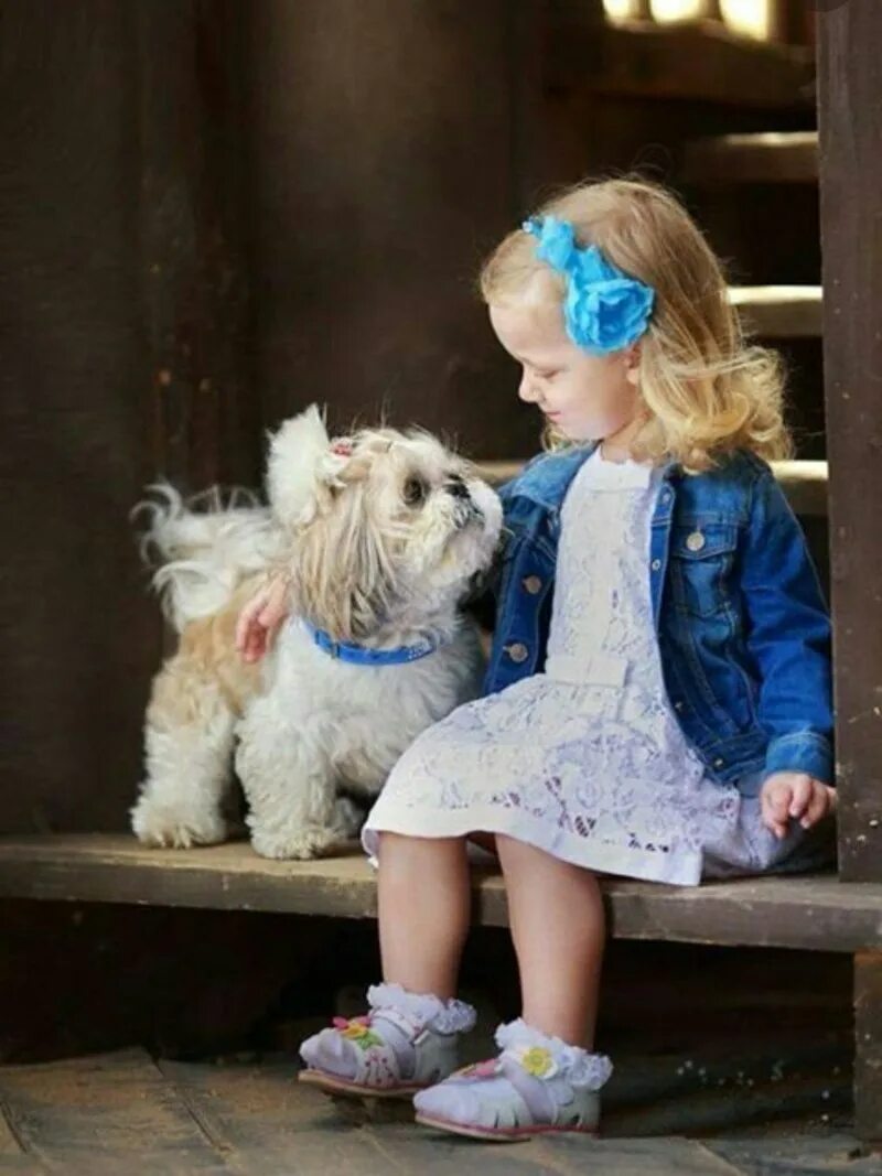 Девочка с собакой. Девочка и щенок. Собачки для детей. Маленькие дети и животные.