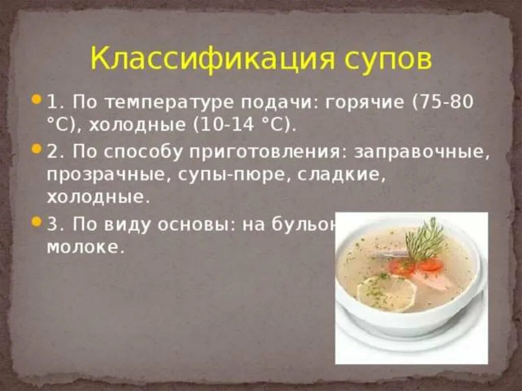 Классификация прозрачных супов. Классификация горячих супов. Классификация холодных супов. Супы технология приготовления первых блюд.