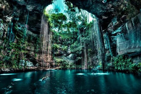 Desktop HD wallpaper: Nature, Water, Caves, Tree, Earth, Cliff, Cave free d...