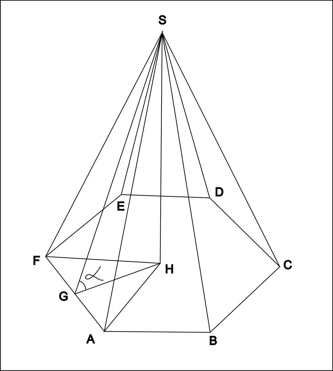 Изобразите шестиугольную пирамиду. Апофема правильной шестиугольной пирамиды. Пирамида правильная пирамида апофема. Усечённая пятиугольная пирамида. Шестигранная пирамида апофема.