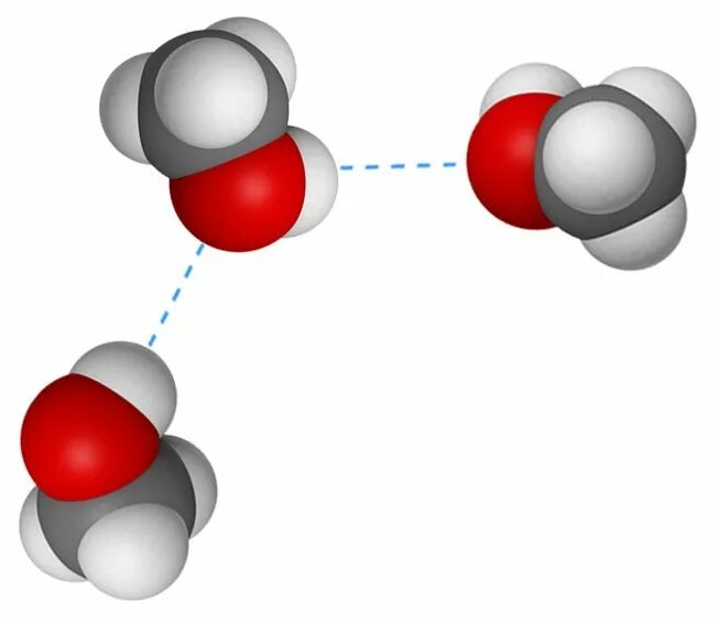 Водородная связь между молекулами спиртов. Водородные связи между молекулами метанола. Молекула метилового спирта. Между молекулами спиртов образуются связи