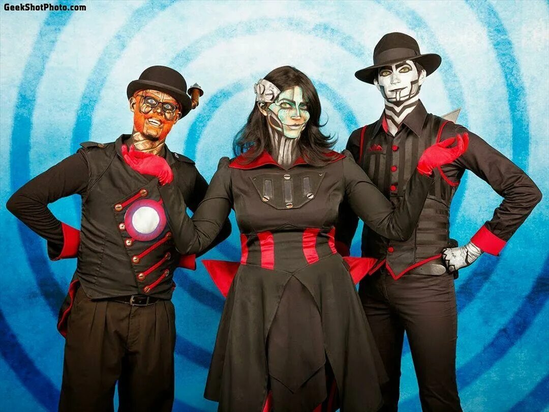 Steampowered. Группа Steam Powered Giraffe. Группа Steam Powered Giraffe без грима. Steam Powered Giraffe без грима. Spine без грима Steam Powered Giraffe.