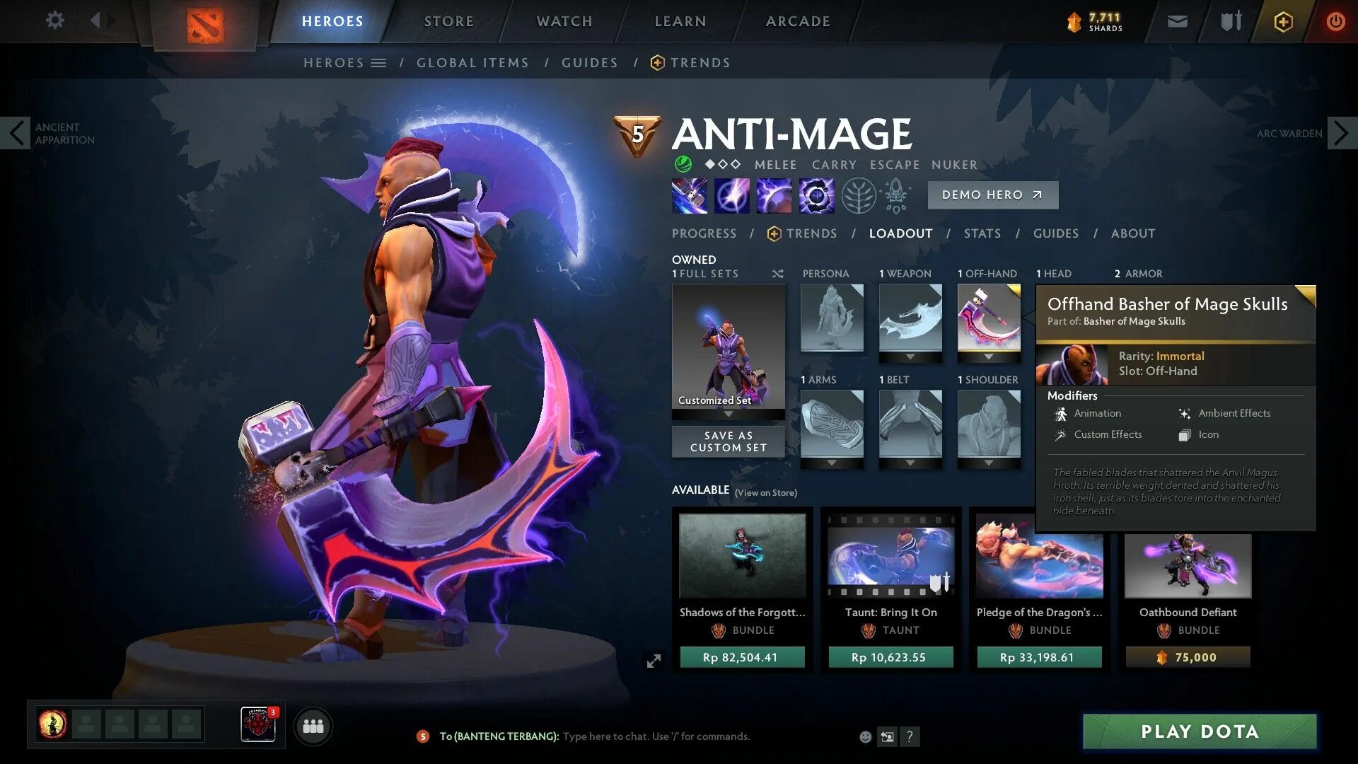 Скилы антимага. Башеры на антимага. anti mage skull basher. basher of mage skulls анти маг. offhand basher of mage skulls.