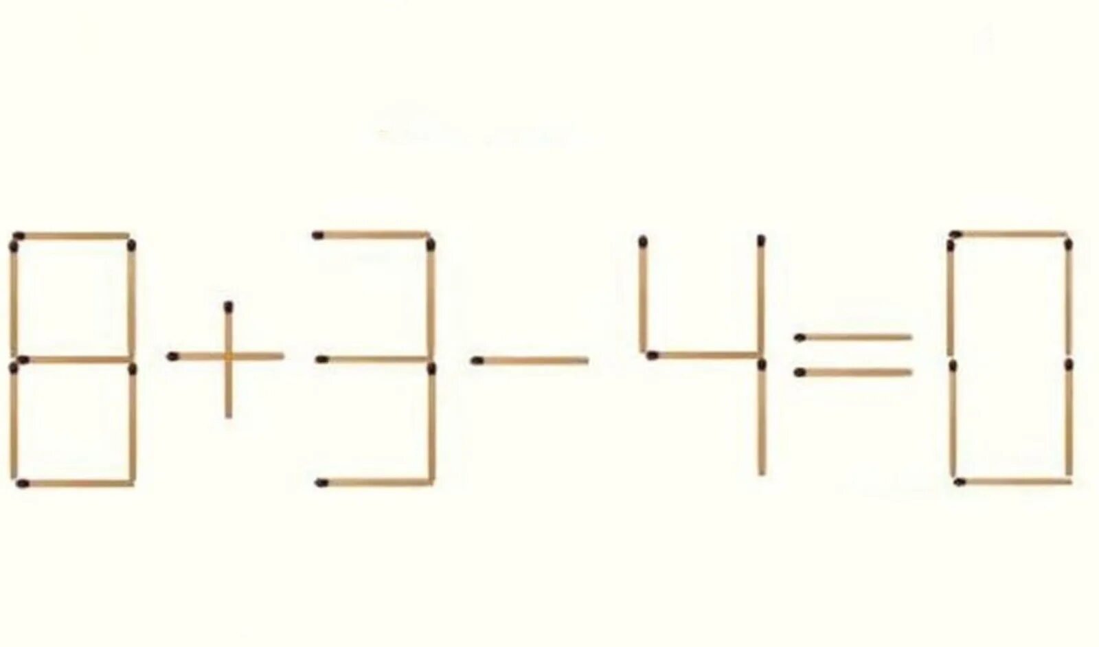 Переложите одну спичку 6+3. Загадка со спичками 8+3-4=0. Равенство со спичками 8+3-4 0. Переложить спичку 1 - 6=8. 0 9 3 51 7