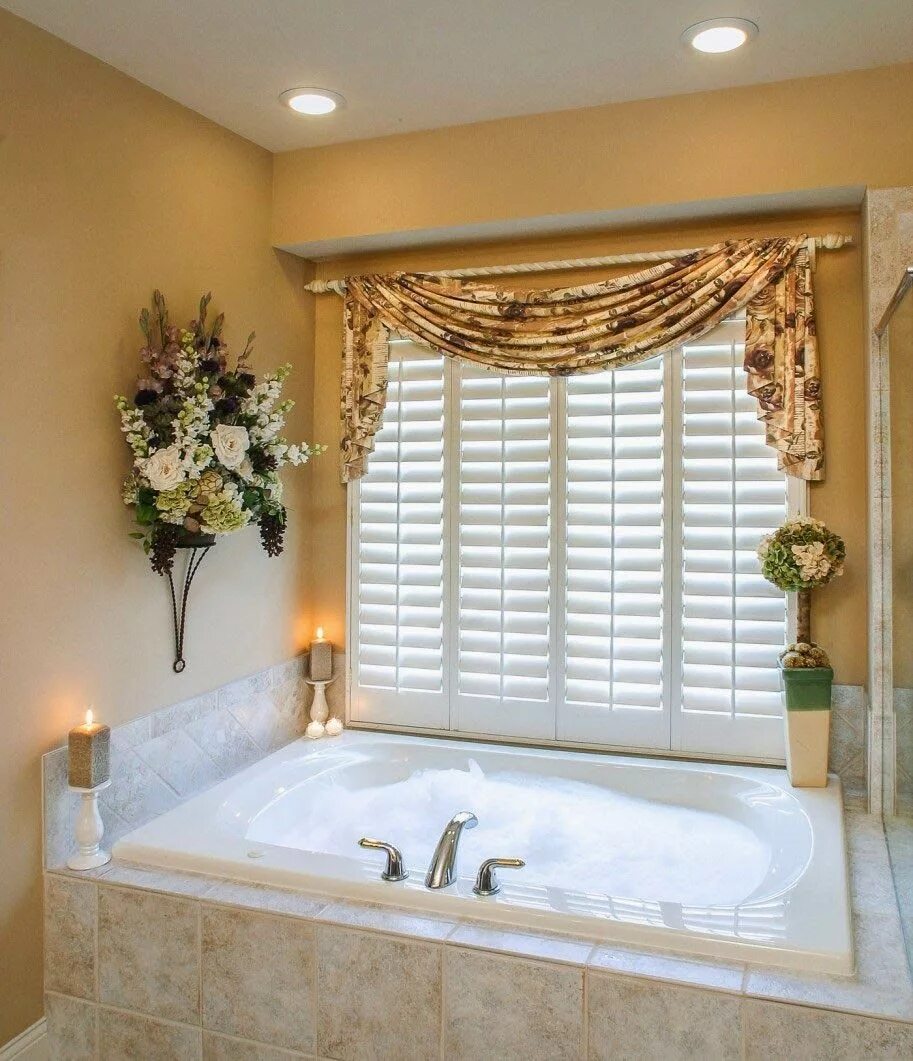 This tub tho'! Window curtains bedroom, Home curtains, Bathroom window curtains